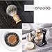 Shaving Set, Anbbas 4in1 Pure Badger Hair Shaving Brush Solid Manchurian Ash Wood Handle,Black Broken-Resistant Acrylic Shaving Stand,Stainless Steel Shaving Bowl Dia 3.2 inch and Goat Milk Soap 100g