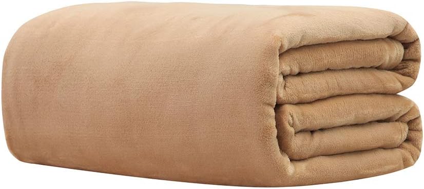 Amazon Com Shlutesoy Winter Soft Warm Solid Color Coral Fleece Bedspread Cover Sofa Bed Office Flannel Blanket Camel Home Kitchen
