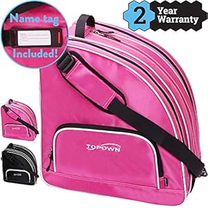 TOPOWN Ice Skate Bag Roller Skates Bag for Men Inline Skate Bag for Women Roller Skate Bag Premium Black Ice Skate Bag…