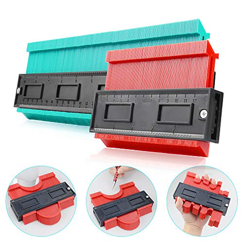 VSTM 2 Pack Contour Gauge Duplicator, 5 Inch 10 Inch Plastic Profile Copy Gauge Measure Ruler Contour Shape Duplicator for Precise Measurement Tiling Laminate Wood Marking Tool - Thumbnail 7