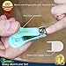 SAMRO Baby Nail Clippers Set with Scissors and Nasal Tweezer in The USA Simple Ergonomic Versatile Unisex Child Toddler Grooming & Healthcare Kit and Shower Gift (Blue)