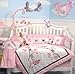 SoHo Love Birds Story Baby Crib Nursery Bedding Set 13 pcs included Diaper Bag with Accessories