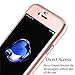 for Apple iPhone 8 Case, iPhone 7 Case, ANOLE 360 Full Body Protection 2in1 Ultra Thin PC Shell with [Tempered Glass Screen Protector] Coverage Matte Hard Plastic Cover & Skin 4.7 Inch (Rose Gold)
