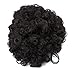 Short Afro Kinky Curly Puff Ponytail Hair Extensions Fluffy Synthetic Drawstring Hair Bun for African American Black Women 1piece dark brown