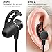 Bluetooth Headphones, SIX-QU Wireless Sport Earbuds with Mic, IPX4 Waterproof, HD Stereo Sweatproof Earphones, for Gym and Outdoors Workout, 6 Hour Battery, Noise Cancelling Headsets