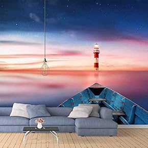 Wall Mural The Seaside Lighthouse Removable Wallpaper Wall Sticker for Bedroom Living Room - 66x96 inches