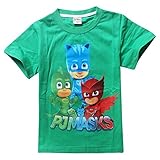 Generic PJ Masks Custom T-shirt Personalize tshirt Birthday gift, Catboy, Gekko, Owlette (110, Green)