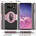 eSamcore Compatible with Galaxy s10 Ring Holder Kickstand Cases + Dashboard Magnetic Phone Car Mount [Rosegold]