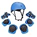 Kids Youth Sports Protective Gear Set with Helmet Elbow Knee Wrist Safety Pad Safeguard for Rollerblading Bicycle BMX Bike Skateboard Hoverboard and other Extreme Outdoor Activities (Blue)
