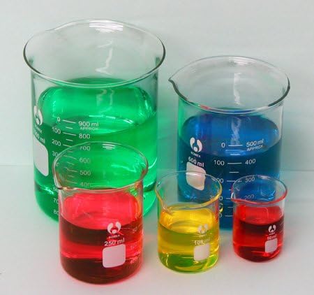 Graduated Beaker Set 50 100 250 600 and 1000ml glass