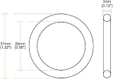 sourcing map VMQ Silicone O-Ring 31mm OD 25mm ID 3mm Width White Gasket 10 Pack view 2