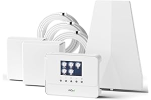 Atcall Cell Phone Signal Booster for Home Multiroom | 2 Indoor Panel Antennas, Coverage Up to 8,000 Sq. Ft for All U.S. Carriers | LCD Screen Monitor | 4G LTE & 5G | FCC Approved