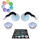 UltraPoi - UltraKnob LED Swivel Handles Set (Pair (2)) - Rainbow LED Poi | Raves and Concerts