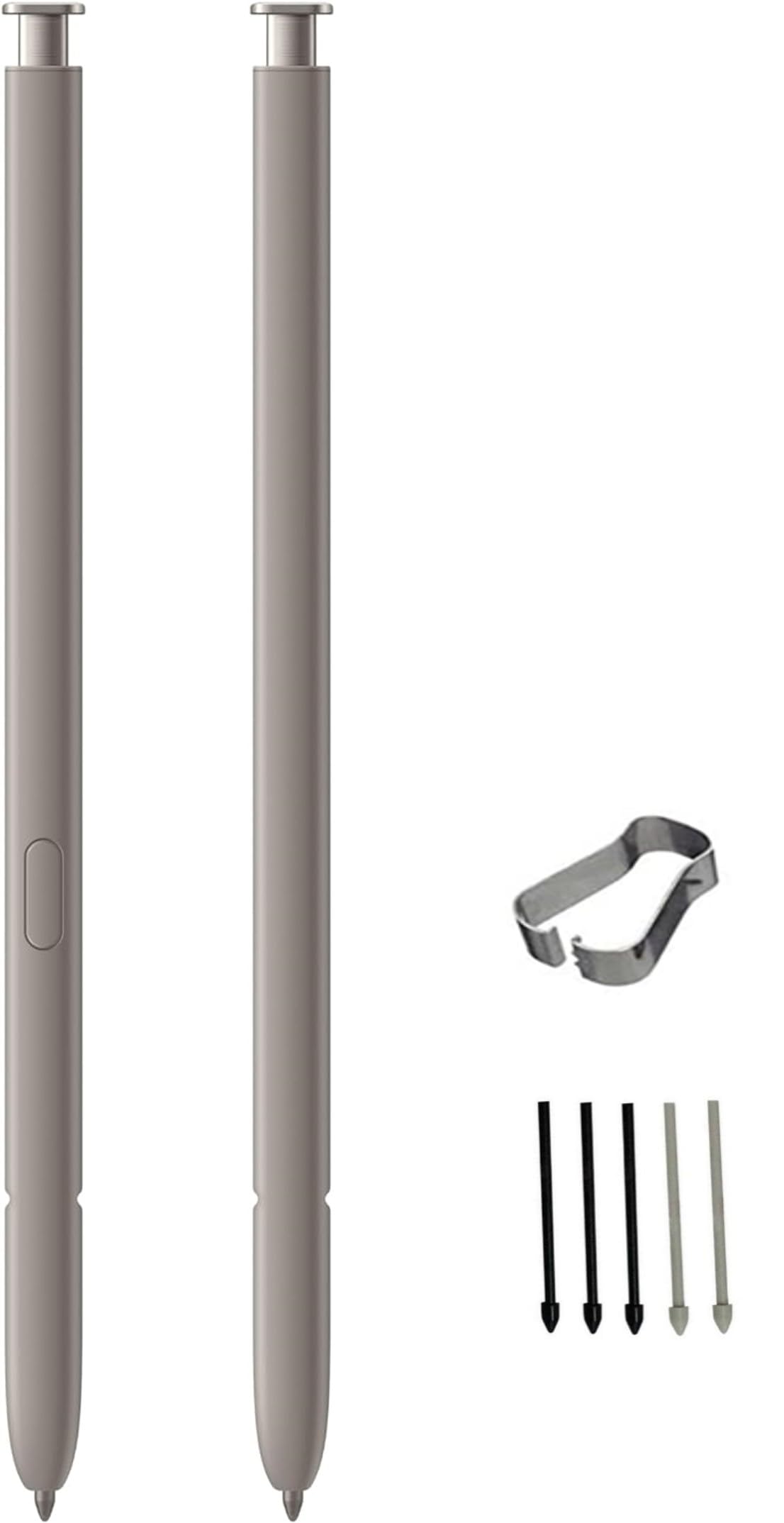 2PCS S Pen S24 Ultra Replacement for Samsung Galaxy S24 Ultra 5G All Versions, S24 Ultra Pen [Without Bluetooth] with 5xTips/Nibs (2*S Pen-Gray)