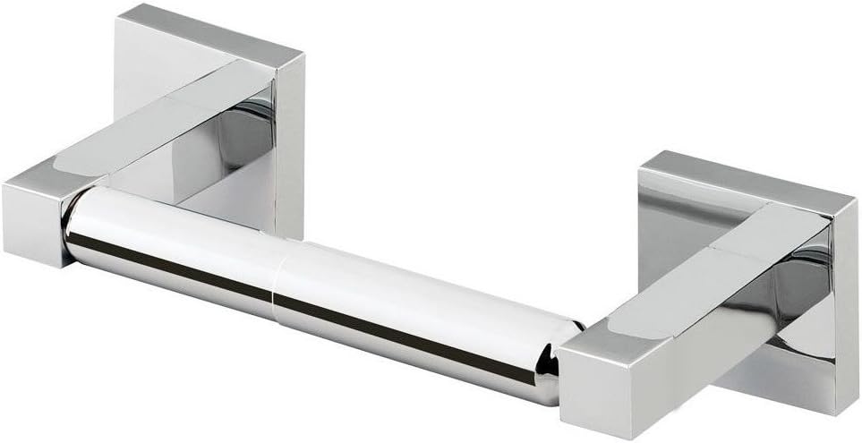 Home Treats Square Bathroom Bar Toilet Roll Holder High Shine Polished Chrome Finish Amazon Co Uk Diy Tools