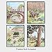 Classic Winnie the Pooh Art Prints (Baby Nursery Wall Decor) 8x10 Unframed, Set of 4
