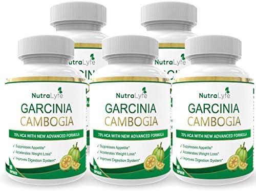 Nutralyfe Garcinia Cambogia Extract With Green Tea 800 Mg Capsules - 60 Capsules (Pack of 5)