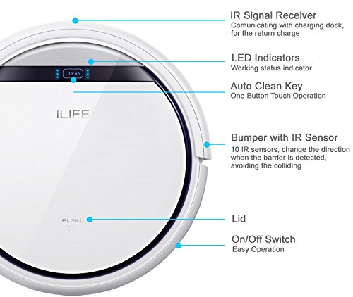 ILIFE V5 Robotic Vacuum Cleaner upgraded version