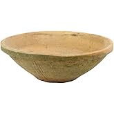 HomArt Rustic Terra Cotta Bowl, Medium, Antique Red, 1-Count