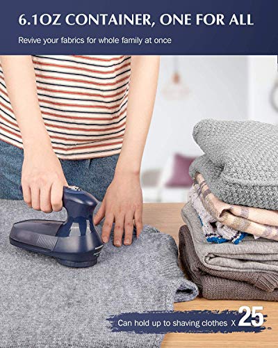 BEAUTURAL Portable Fabric Shaver and Lint Remover with 2-Speeds, Adjustable Shave Height, Dual Protection for Your Clothes, Quickly and Effectively Remove Fluff, Lint, and Bobbles (Upgraded)