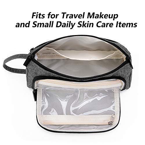 Teamoy Small Travel Cosmetic Bag, Portable Carrying Organizer Case for Makeup, Toiletries, Daily Care Items, Gray(Bag Only) 2 Teamoy Small Travel Cosmetic Bag, Portable Carrying Organizer Case for Makeup, Toiletries, Daily Care Items, Gray(Bag Only)