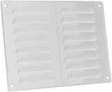 EUROPLAST 260x190mm White Metal Air Vent Grille Cover with Insect Mesh view 3