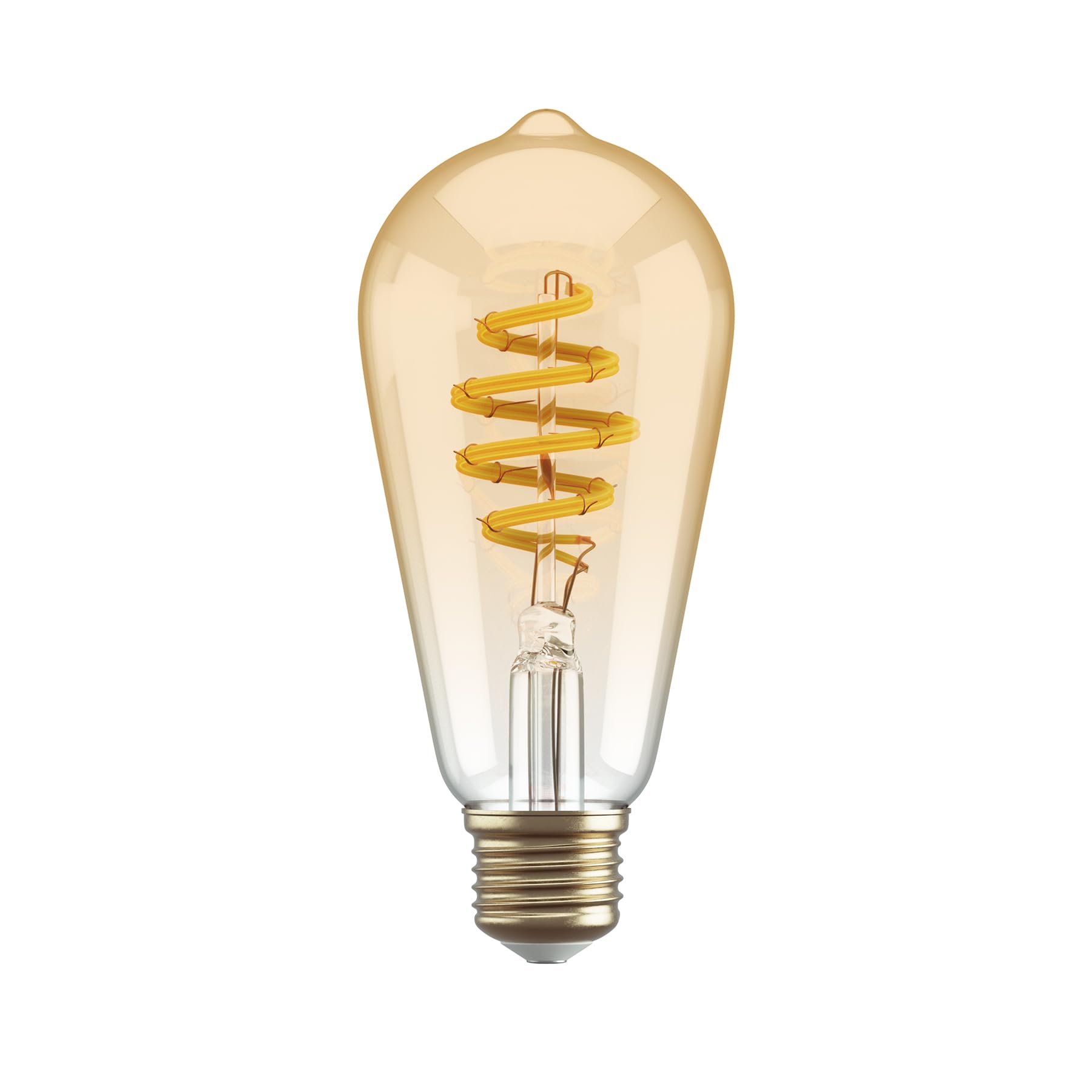 Hombli Smart Filament Bulb ST64 / E27 – 5.5W, Amber – Energy-Saving LED Bulb, Adjustable Warm to Extra Warm White Light, Voice Control, No Hub Required, Tuya Smart Compatible