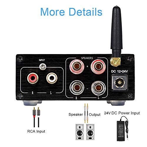 2 channel class d mini stereo amplifier for home speaker 50wx2 power supply tpa 3 w silver