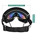 Odoland Large Spherical Frameless Ski Goggles for Men and Women, S2 OTG Double Lens Goggles for Skiing, Snowboarding, Snowmobile, UV400 Protection and Anti-fogging - VLT 18% Red
