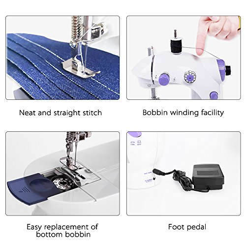 htovila Mini Sewing Machine, Portable Handheld Sewing Machines Double