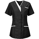 Housekeeping Uniforms - Women's Lightweight Stretchy Scrubs for Cleaning Jobs