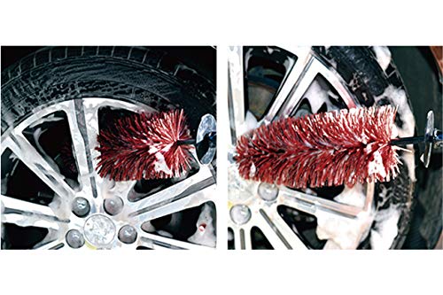 Maxshine PP-Short Handle Wheel Brush (Length 30cm) for Car Wheels Upholstery