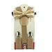 Four-seasonstore Toddler Kids Boys Girls Child Suspender Bow Tie (Metallic Gold) Christmas & Party