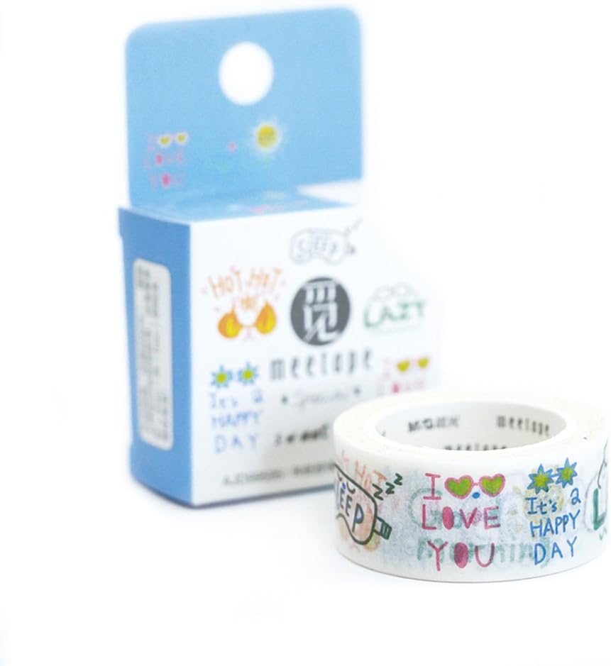 Signature Collection Designer Washi Tape: Perfect Multi Purpose Colored Masking Tape for Walls, Arts and Crafts, DIY, Scrapbook - 20mm x 10m (Daily Diary)