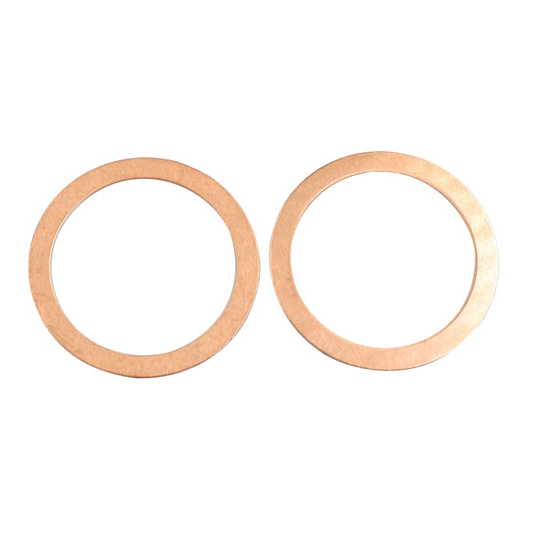 X AUTOHAUX 2 Pcs 40mm Inner Diameter Copper Washers Flat Gasket Rings Fitting