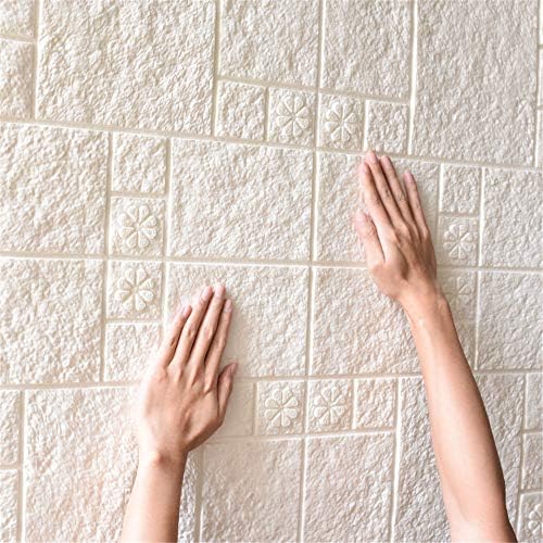 HINK New PE Foam 3D Wallpaper DIY Wall Stickers Wall Decor Embossed Brick Stone