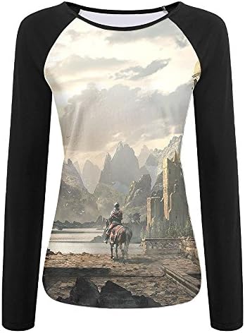 Womens Guardian Of Rome Performance Gym Blouses Tops Sports Quick-drying Baseball Shirts Size Large