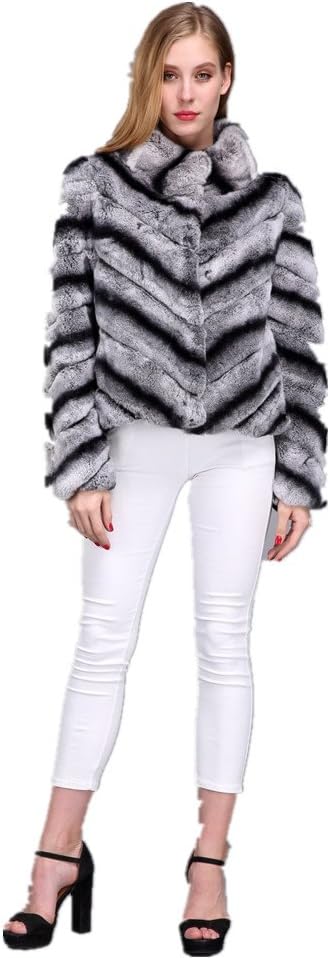 LVCOMEFF Lady Genuine Rex Rabbit Fur Jacket 1706024