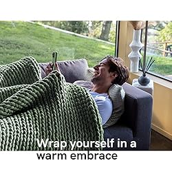 YnM Velvet Weighted Blanket, Handmade Chunky