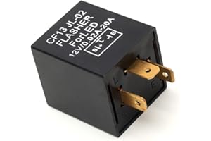 AMFRNE 3 Pin Turn Signal Flasher Relay, Fits LED Electronic Turn Signal & Hazard Warning, Perfect 12V Replacement