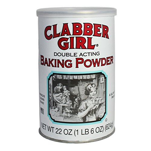Clabber Girl Baking Powder - Gluten Free, Vegan, Vegetarian, Double Acting Baking Powder in a Resealable Can with Easy Measure Lid, Kosher, Halal - 22 oz can (1)