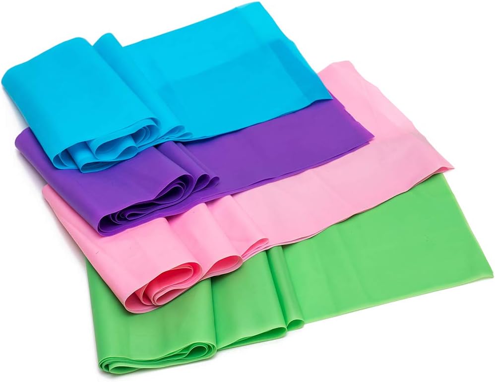 HIFEOS Resistance Bands, 4 Pack Professional Non-Latex Exercise Bands for Upper & Lower Body & Core Exercise, Strength Training, Yoga, Indoor, Outdoor