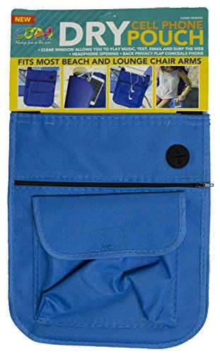 Copa Dry Cell Phone/ Accessory Storage Pouch Attaches To Most Beach Chairs (Lt. Blue)