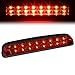 Auto Dynasty Dual Row LED Center High Mount Stop Lamp Third Brake Cargo Light For F250 F350 Super Duty 99-16 | Ranger 93-11 | Explorer Sport Trac 01-05 | B-Series 94-10, Chrome Housing, Red Lens