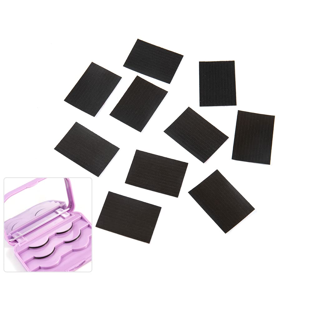 Photo 1 of 10 Pack Black Adhesive Strip for Flase Eyelashes Storage Case Organetic Magnetic Eyelash Flat Adhesive Strips 6 Pari/Pack