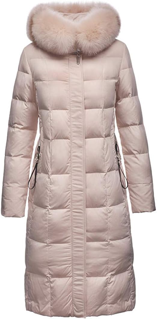 LHFD Women's Winter Down Jacket, Parka Coat with Fox Fur Collar and