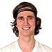 Skinny Black Headband For Men. Organic Sweatband Wraps Twice Around the Head. Eco-Friendly Soccer, Running And Yoga Thin Headband For Men.