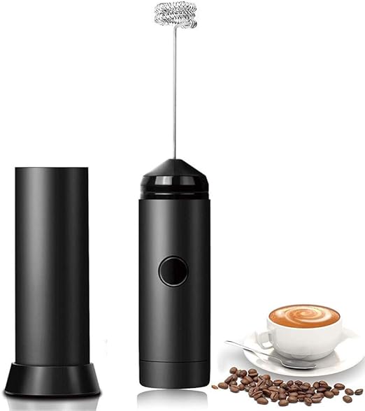 Black Cappuccino Kitchen Dairy Blender Milk Frother Hot Chocolate