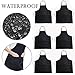 GNYO 6 PCS Waterproof Aprons for Women Men Black Kitchen Apron with 2 Pockets Bib Aprons Bulk for Cooking BBQ Baking Crafting Restaurant