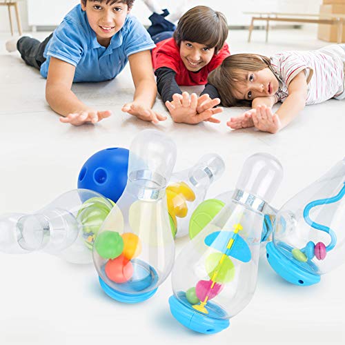 WOSTOO Bowling Set for Toddlers, Kids Bowling Toy Set, Indoor Outdoor Bowling Games for Children/Toddlers/Boys/Girls for Early Development/Sport/Preschool (6 Pins & 1 Bowling) - Thumbnail 2